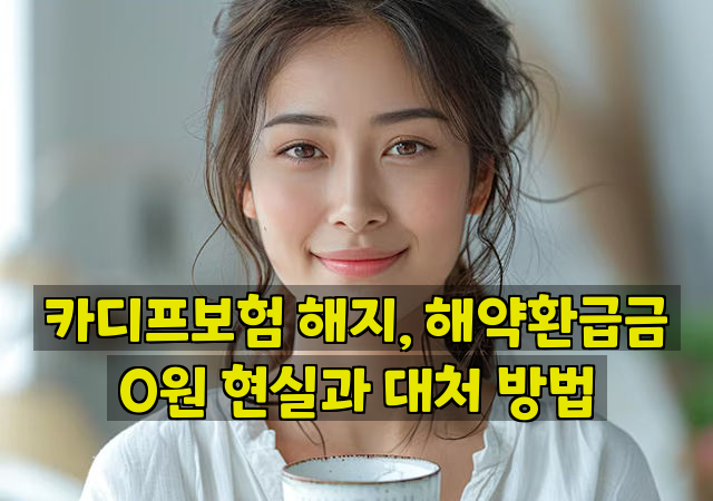 카디프보험 해지, 해약환급금 0원 현실과 대처 방법